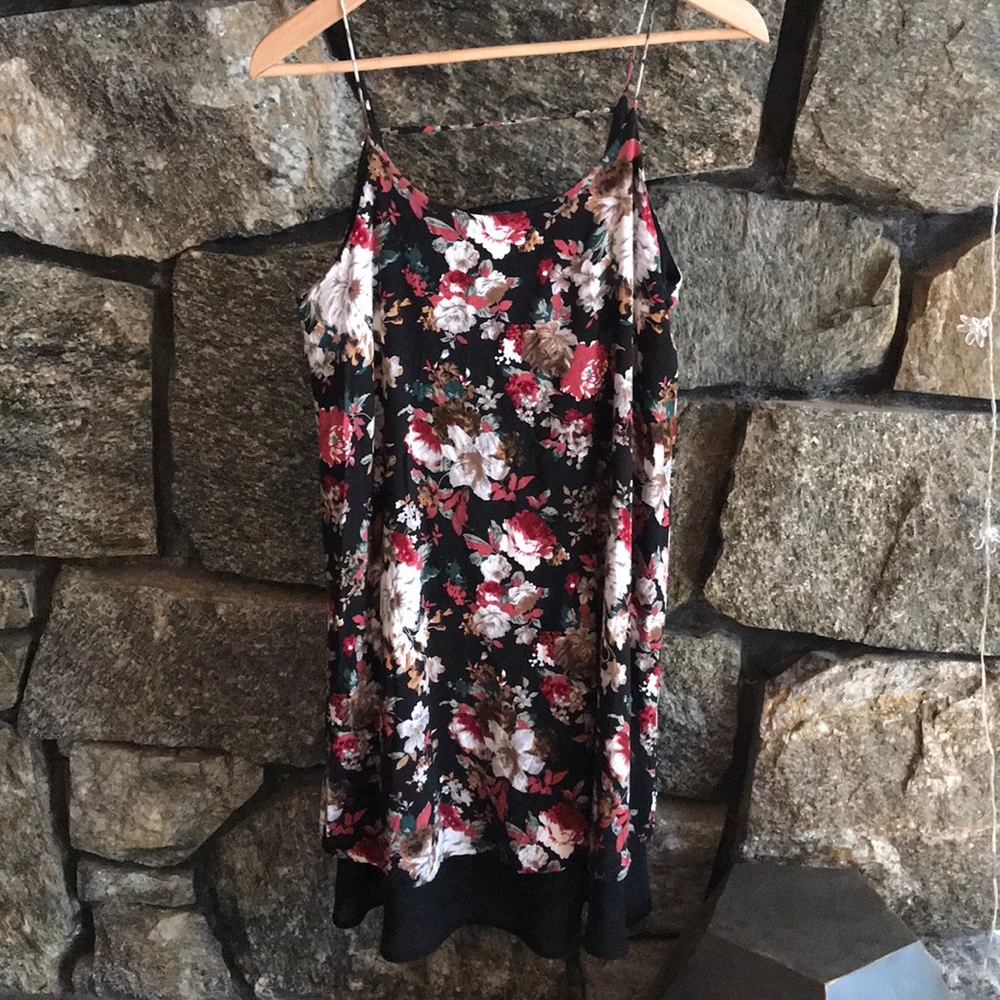 Black floral dress